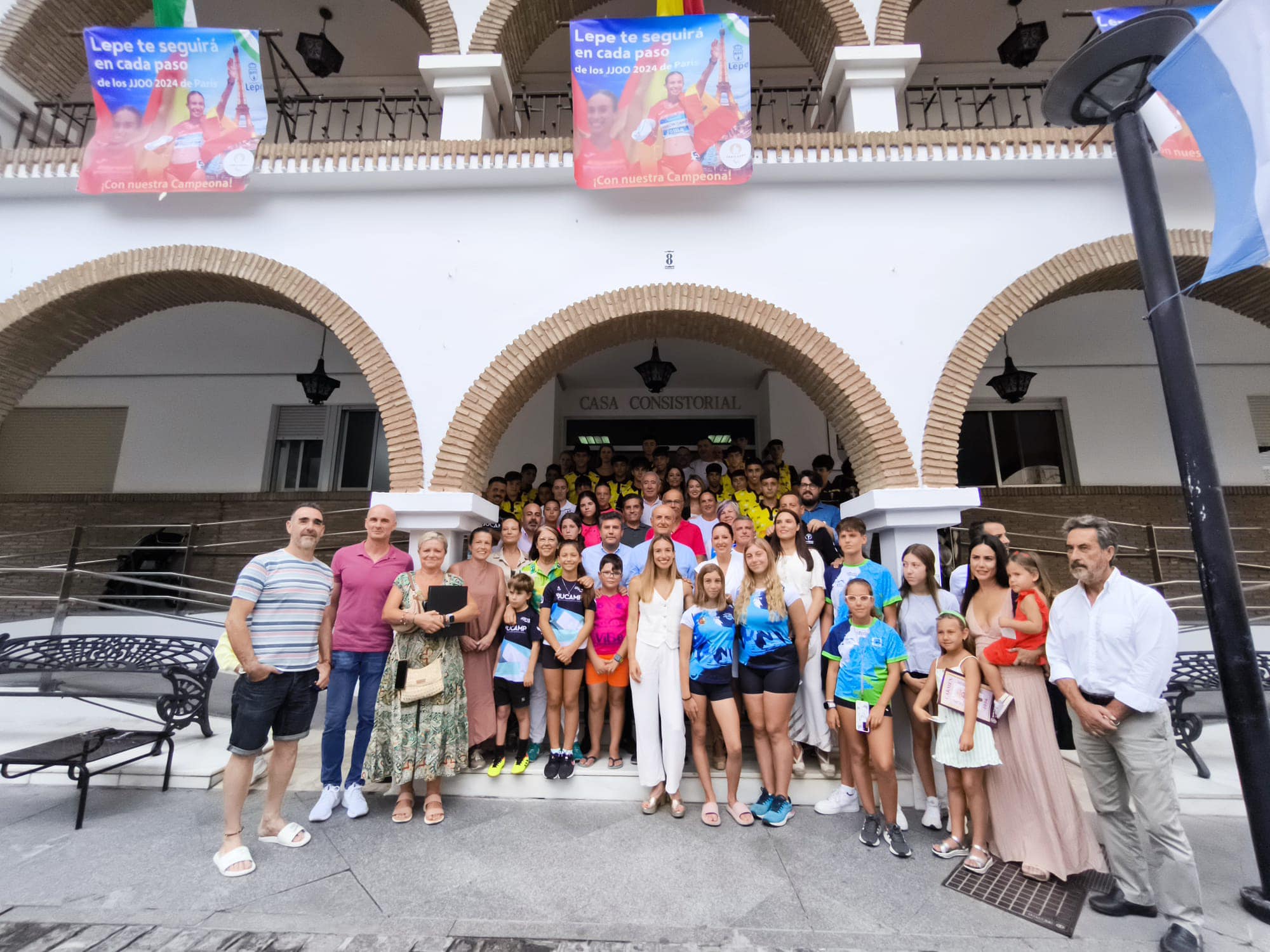 Gran recibimiento a la deportista olímpica en dos ocasiones. Fuente: Facebook Juanma González