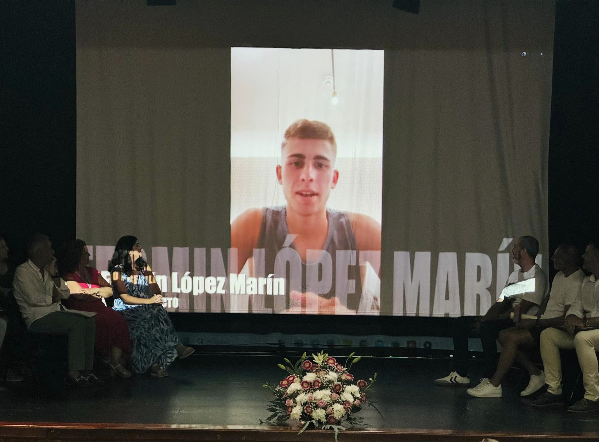 Fermín López no pudo estar en el acto pero envió un vídeo