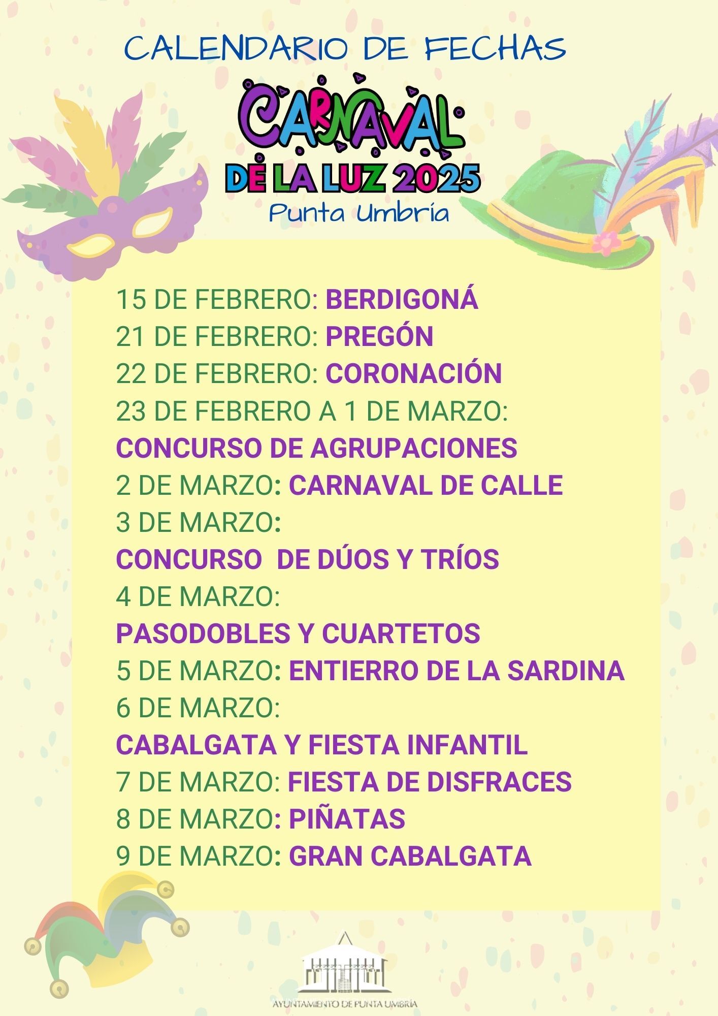 CARNAVAL FECHAS