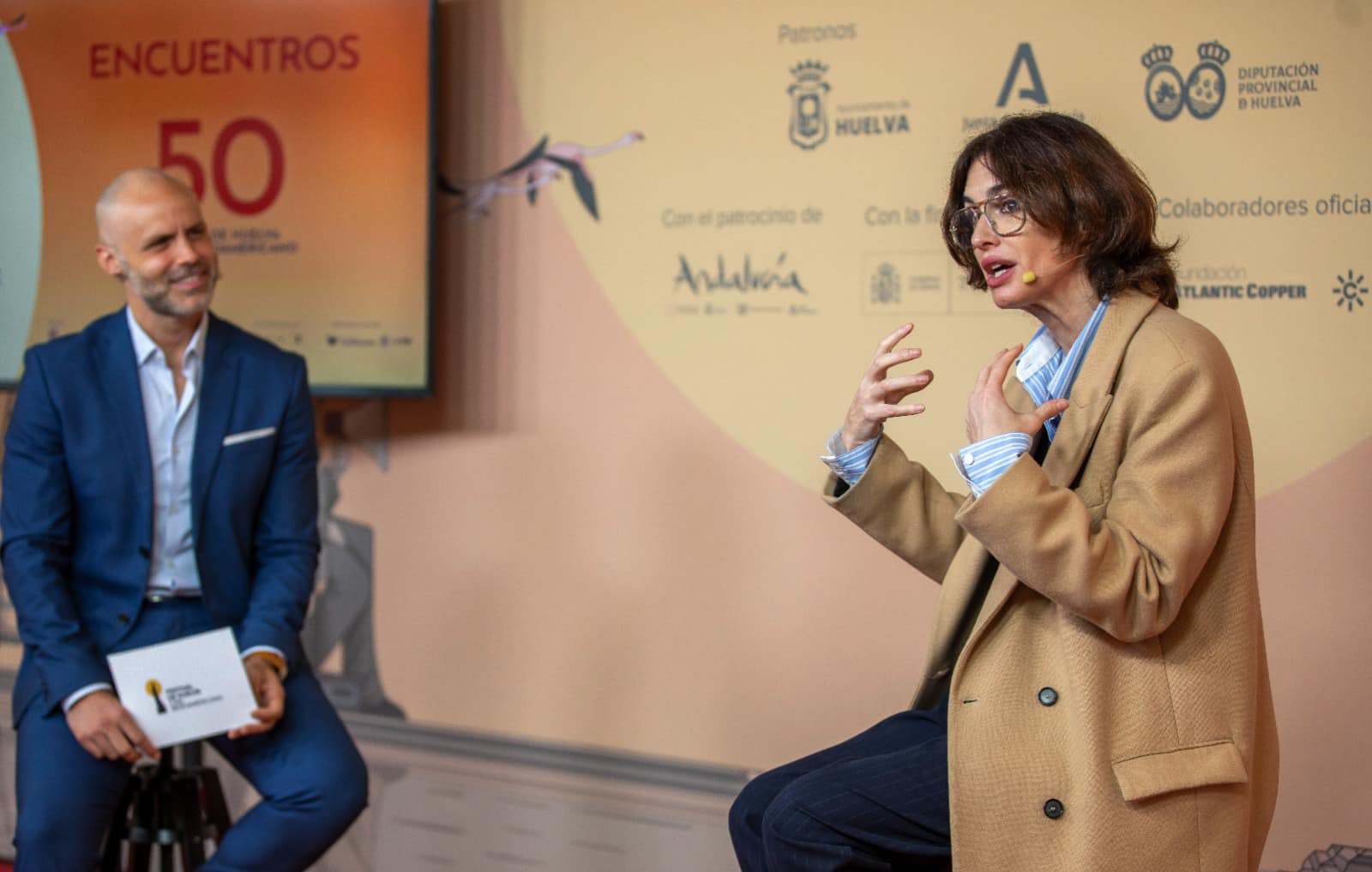 Paz Vega durante su encuentro con la prensa