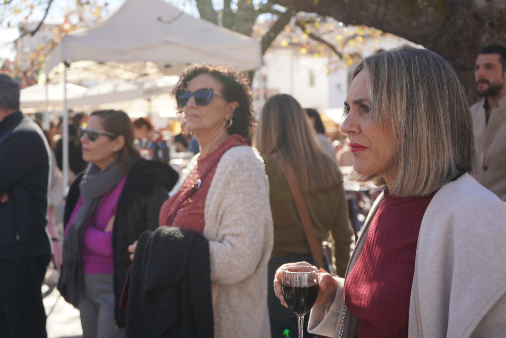 Numeroso público en la apertura de la Feria de la Castaña de Fuenteheridos