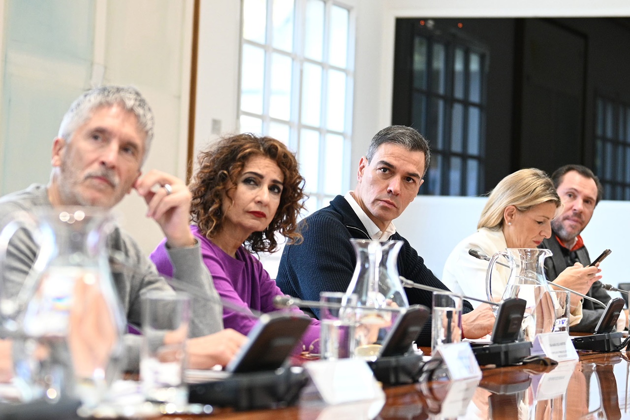 Sánchez con Puente y otros ministros