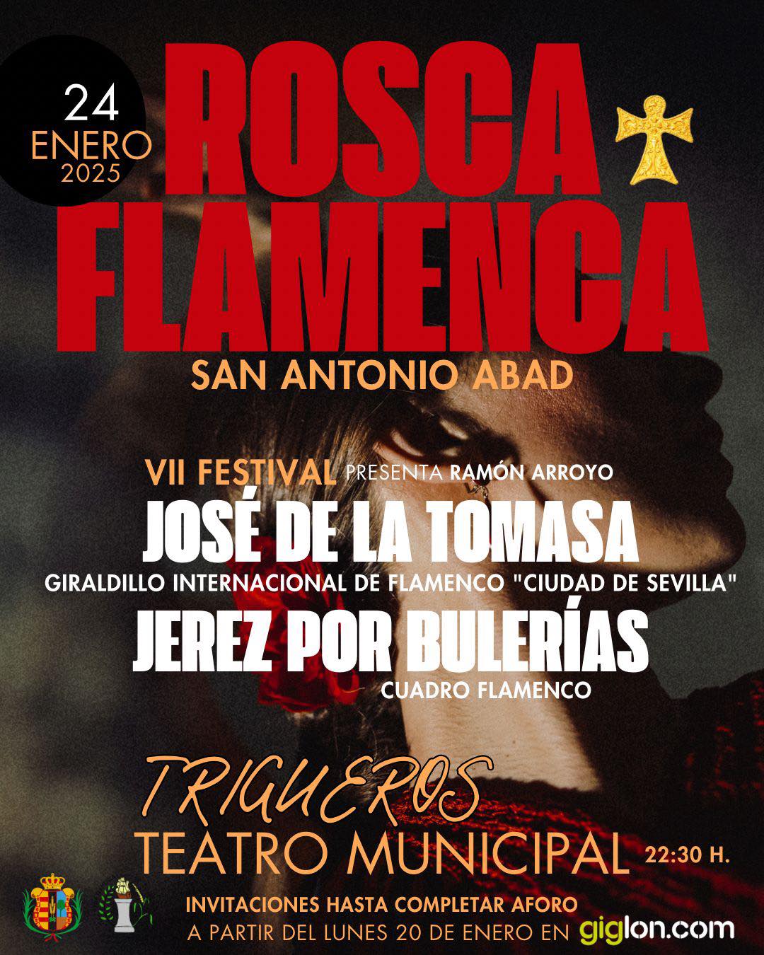 Cartel de la VII edición del festival Rosca Flamenca de Trigueros