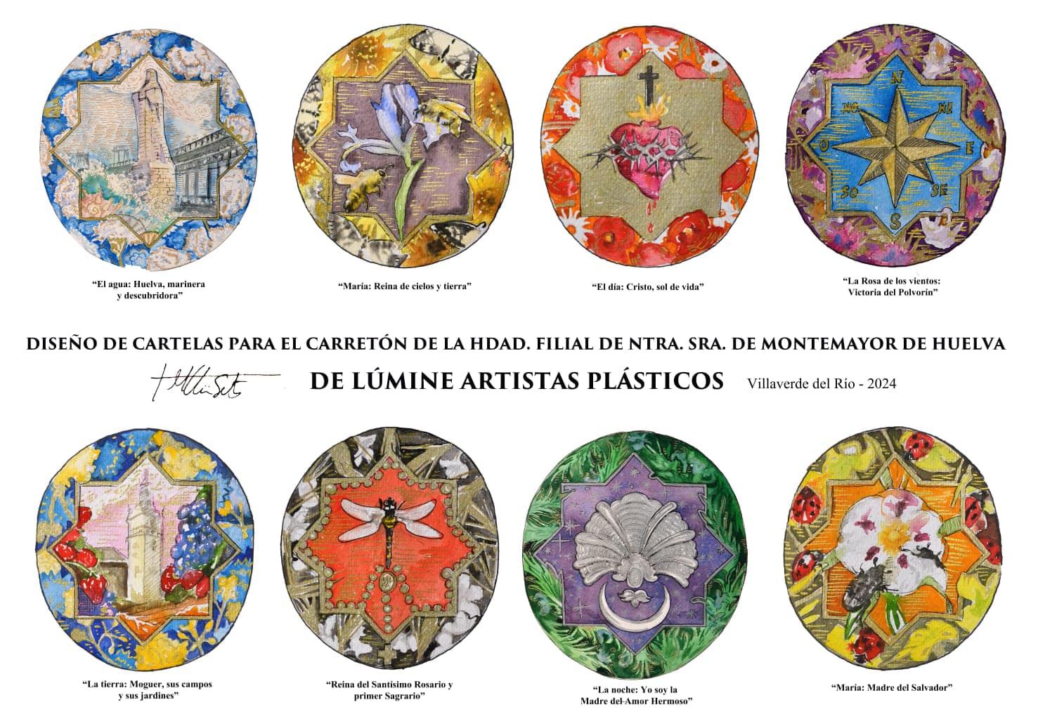 Diseño de cartelas para el carretón | De Lúmine Artistas