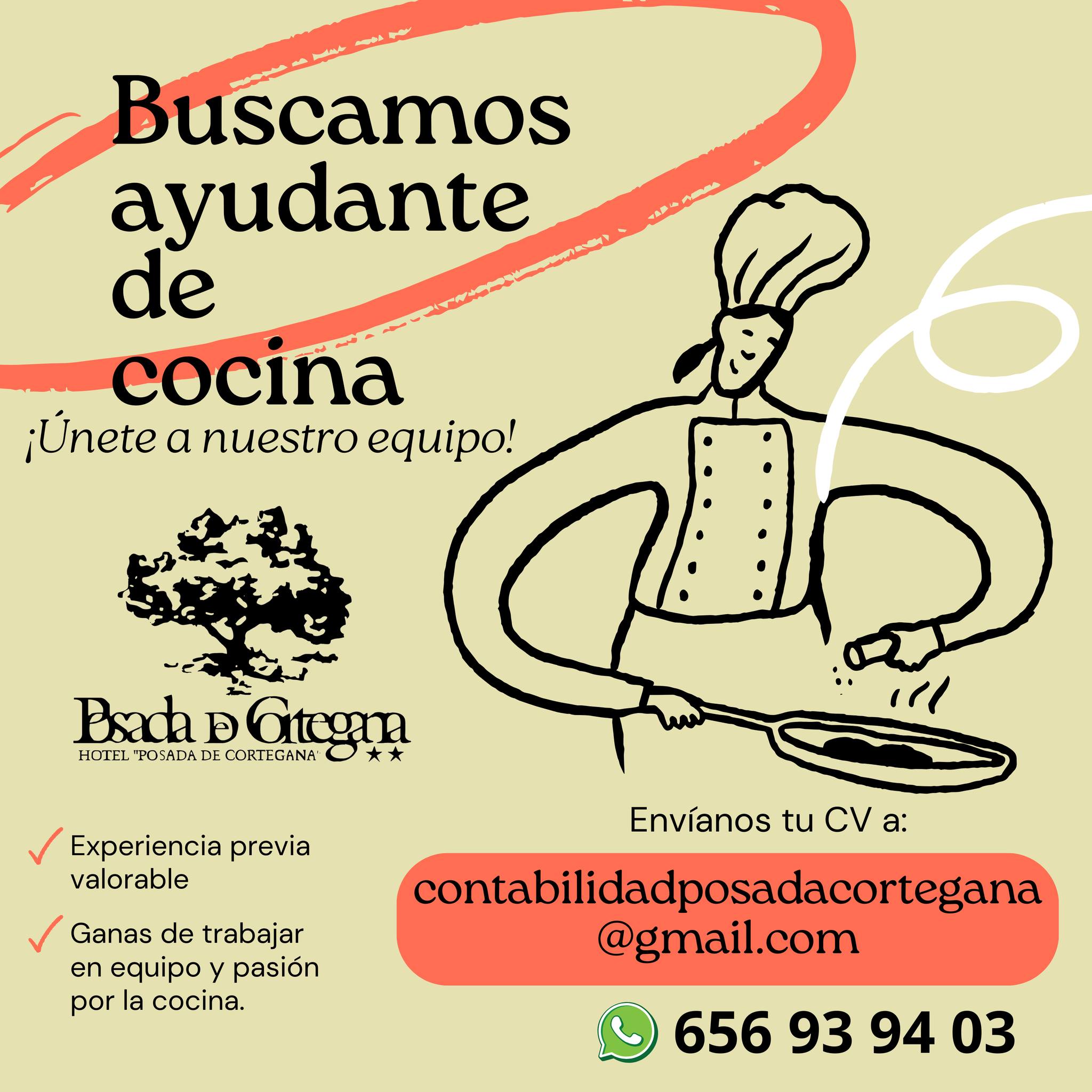 Oferta de empleo | La Posada de Cortegana