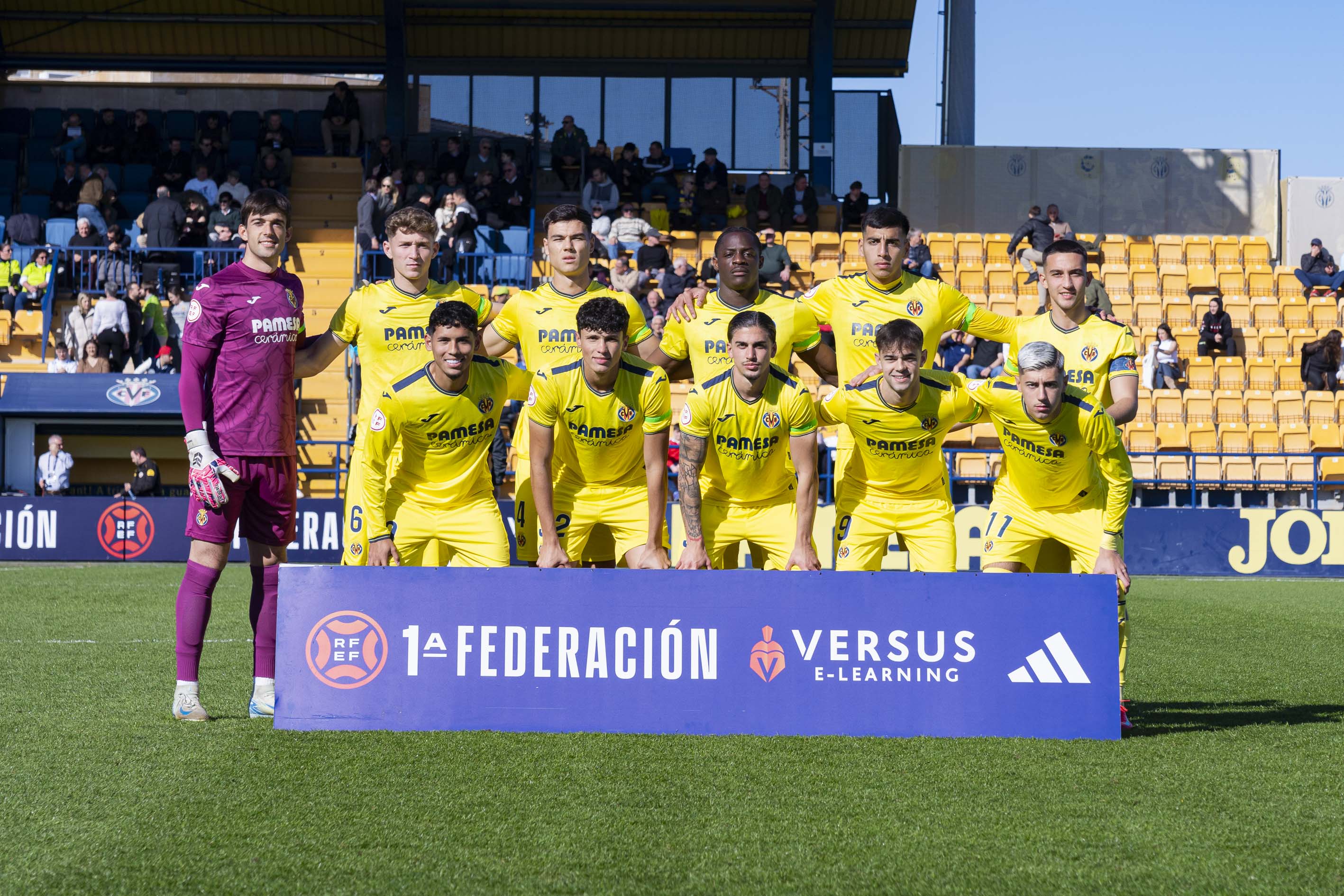Once inicial del filial amarillo para medirse a la UD Ibiza este pasado fin de semana. Fuente: Twitter del Villarreal CF'B