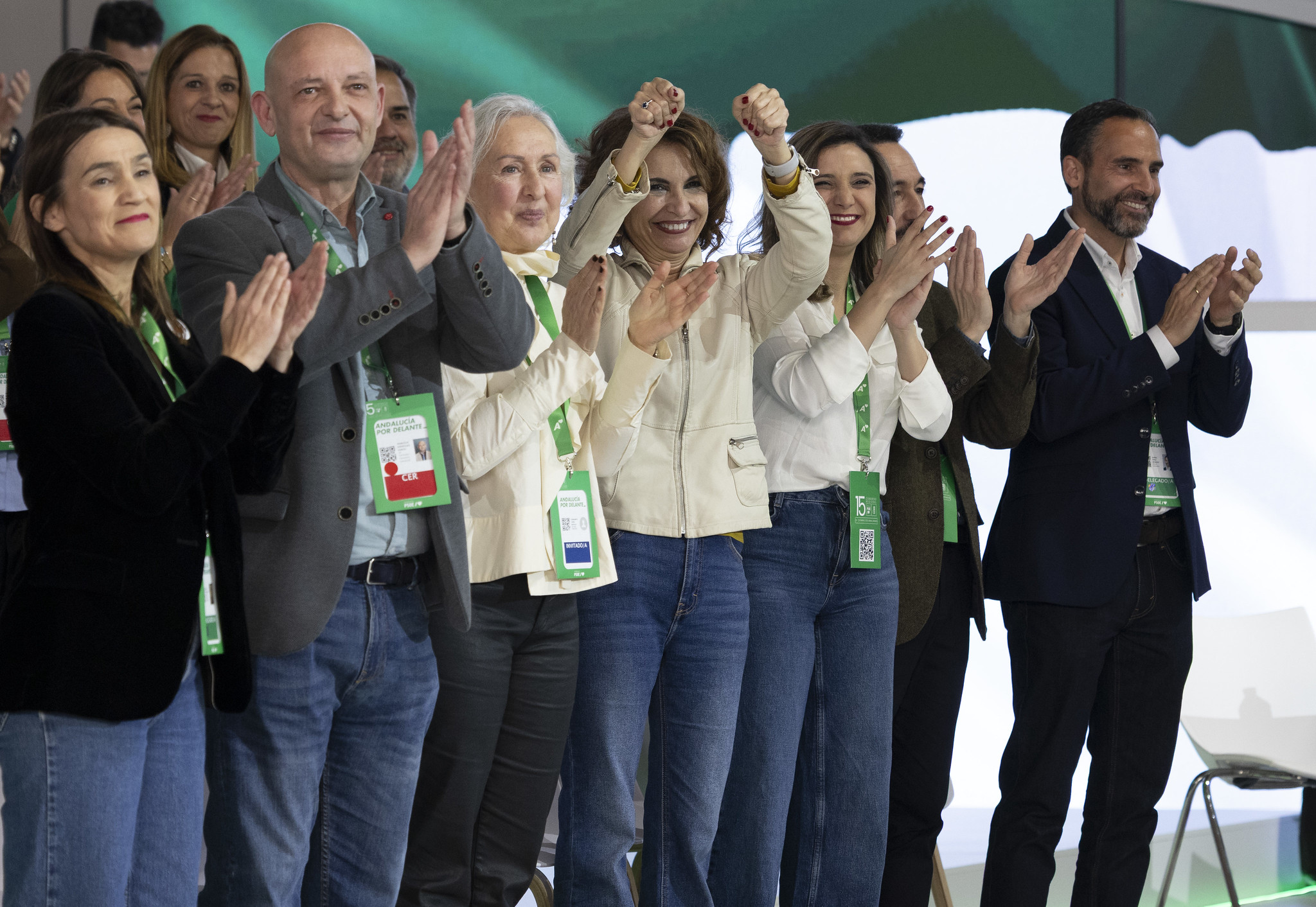 Montero junto a miembros de la nueva dirección regional del PSOE-A