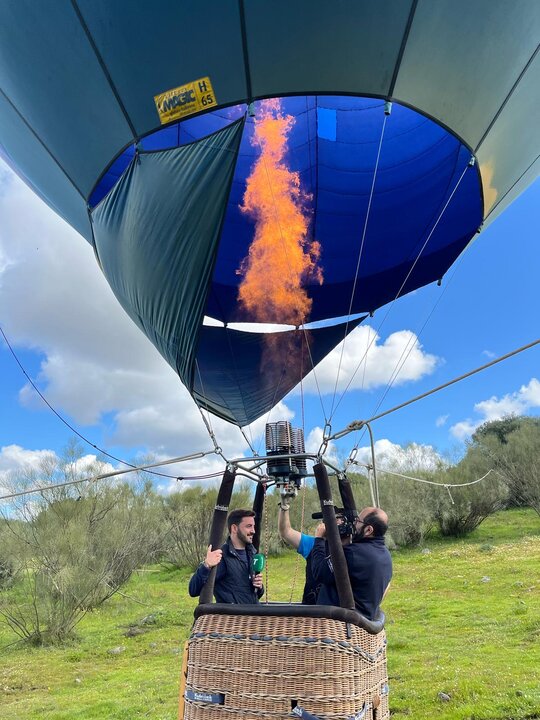 Exhibición de globo aerostático