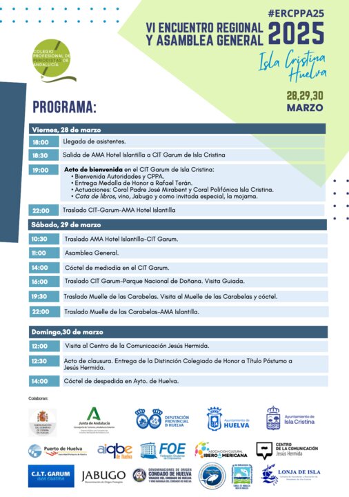 Programación VI Encuentro Regional CPPA