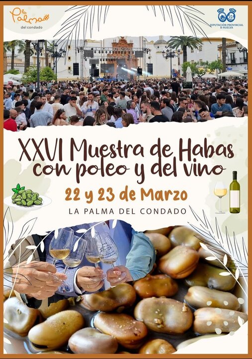 Cartel de la XXVI Muestra de Habas con poleo y del vino