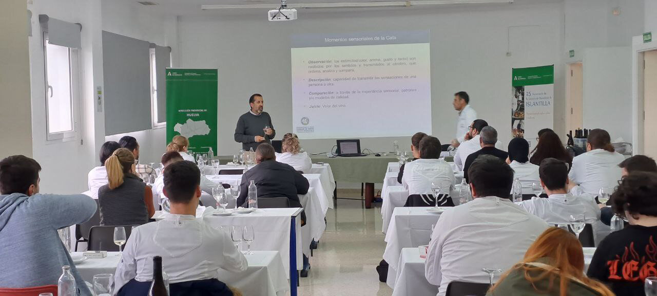 Taller de cata Escuela de Hostelería Islantilla 2025 | DOP Condado de Huelva
