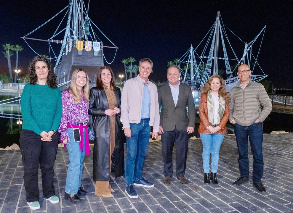 Miembros de la junta del CPPA en Huelva, la decana y el presidente de la Diputación