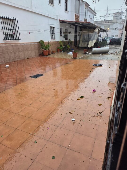 Termo de una vivienda destrozado