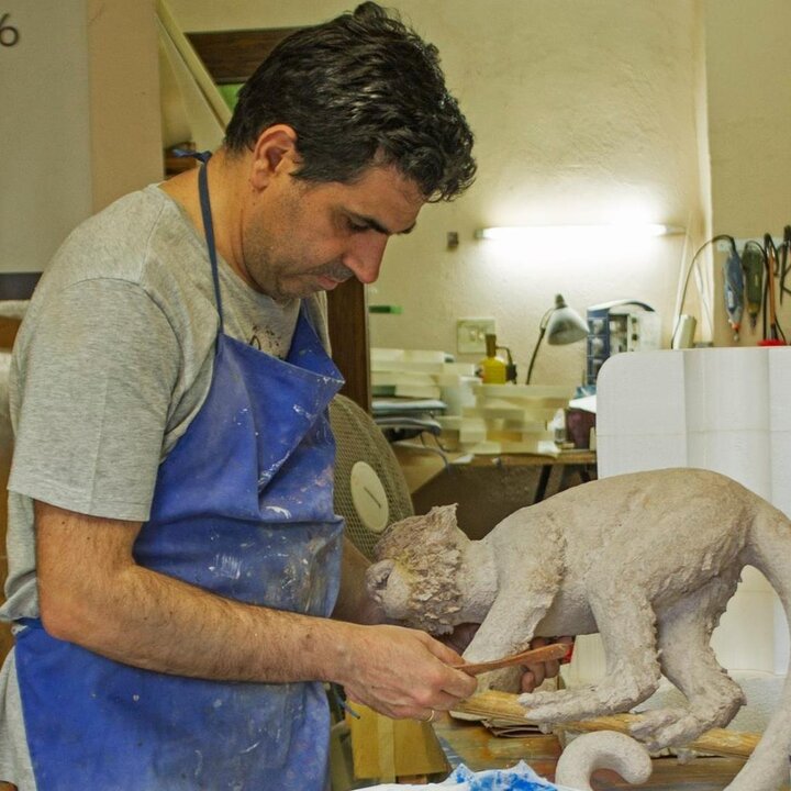 Manuel Garrido en su estudio