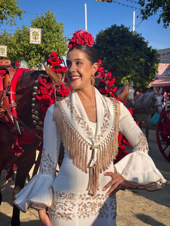 Carolina Marín en la Feria de Sevilla. Fuente: Facebook Carolina