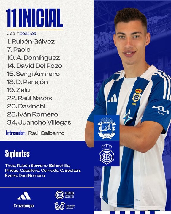 Once inicial del Recreativo