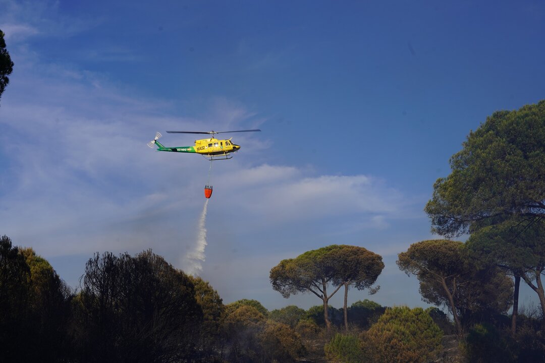 Incendio en Moguer. Fuente: Ayto. Moguer