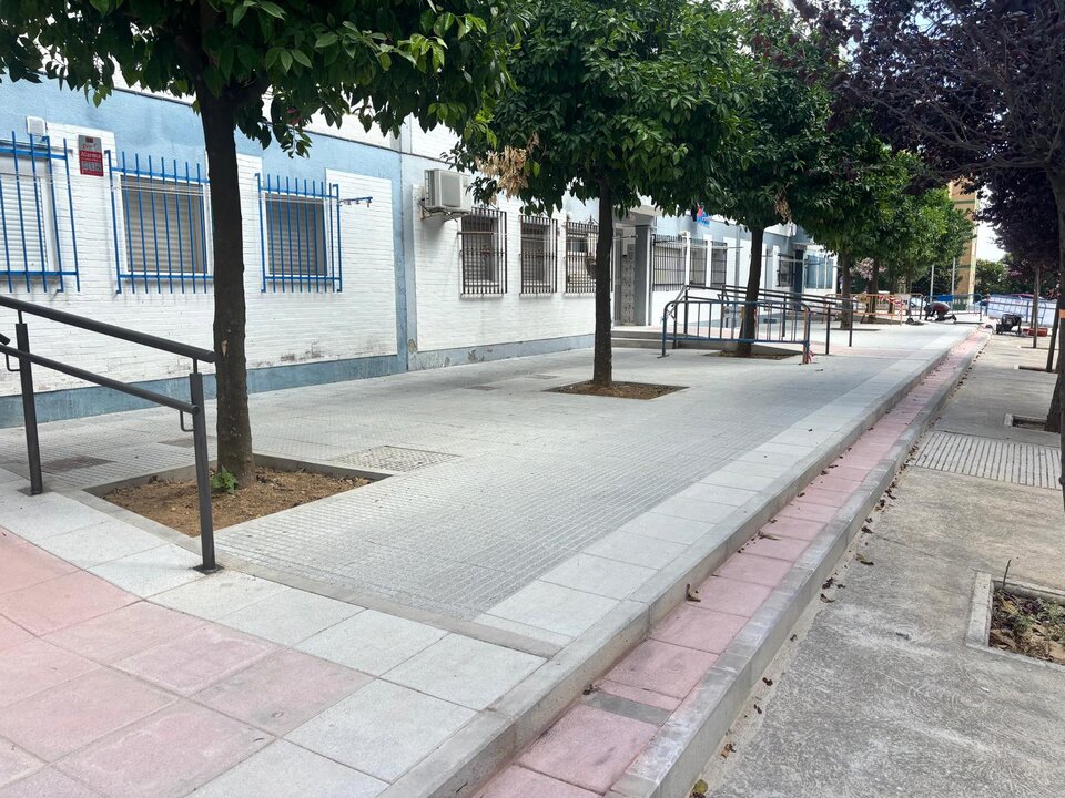 Obras en el barrio de La Hispanidad. Fuente: Ayto. Huelva