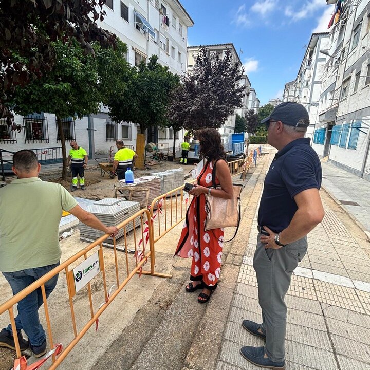 Obras en el barrio de La Hispanidad. Fuente: Ayto. Huelva