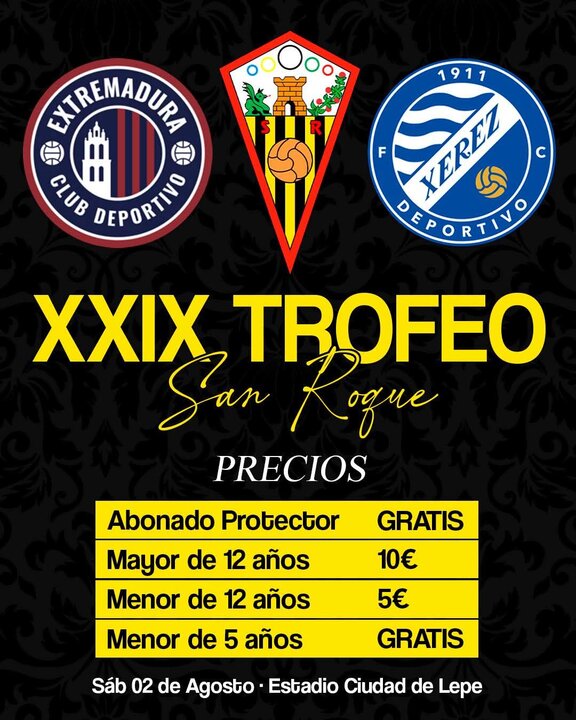 Precio entradas trofeo San Roque