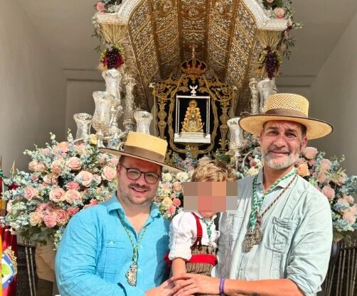 David Enguita con su ya marido
