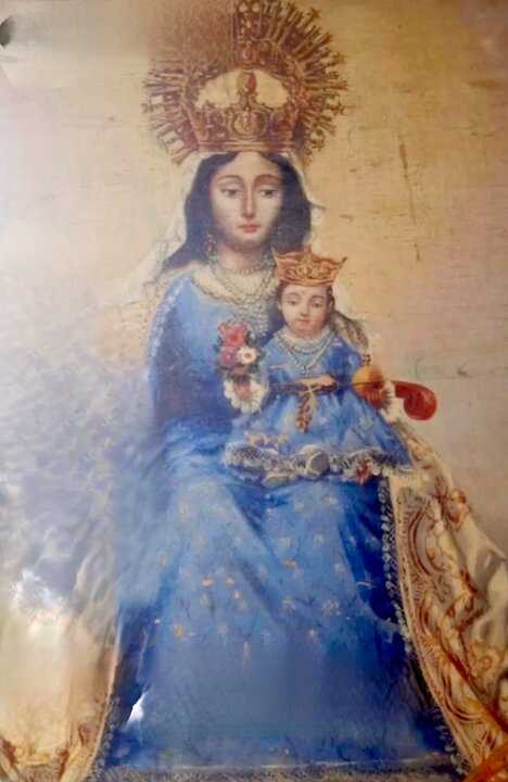Antigua representacion de la Virgen de Clarines. Fuente: Isabel Leñero
