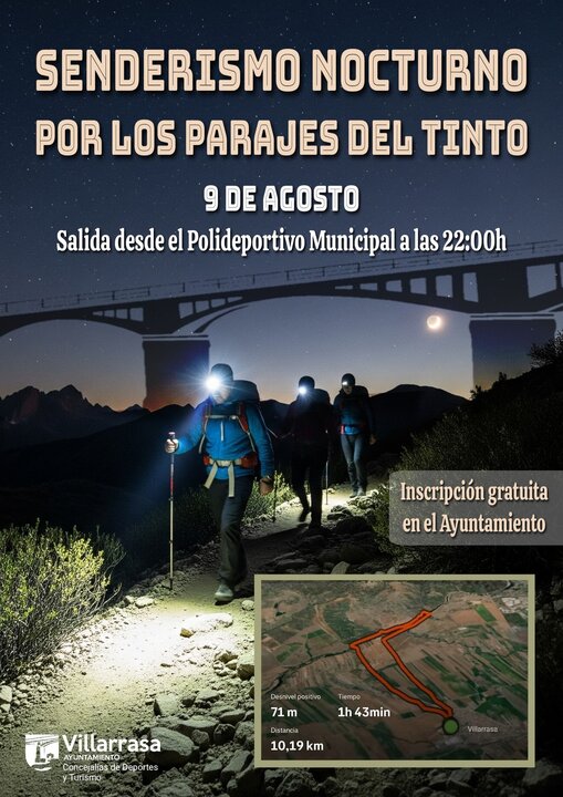Cartel ruta senderismo. Fuente: Ayto. Villarasa