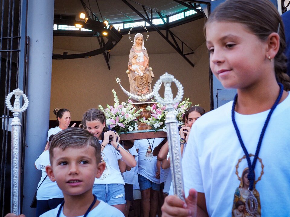 Procesión infantil de la Virgen del Mar, Punta del Caimán. Fuente: Facebook Jenaro Orta