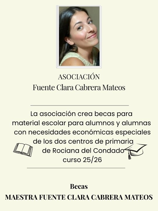La Asociación Fuente Clara Mateos lanza becas para alumnos con necesidades económicas