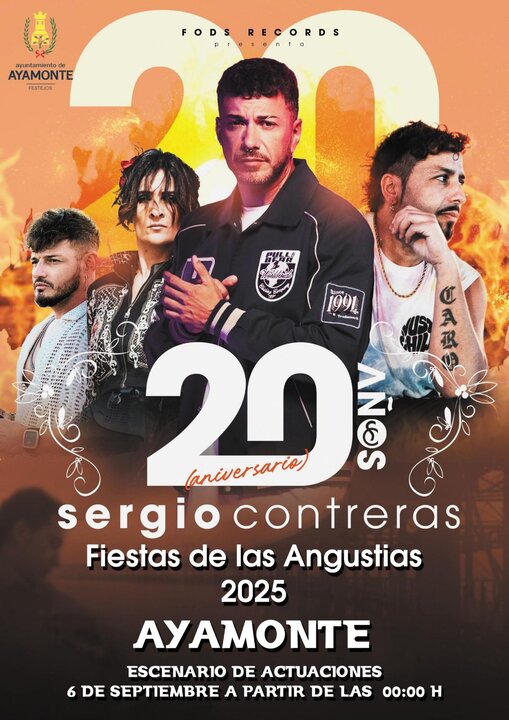 Sergio Contreras actuará en Ayamonte. Fuente: Ayto. Ayamonte