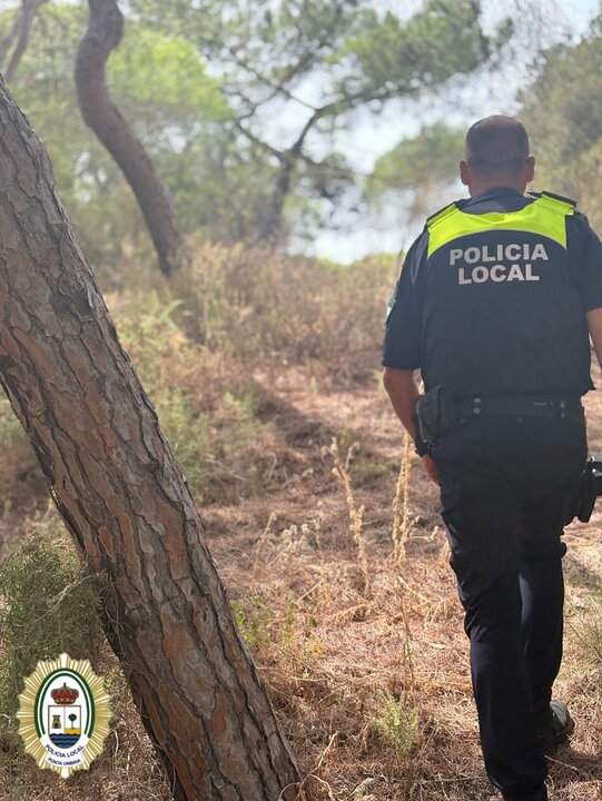 Policía Local Incendio Enebral. Fuente: Policía Local Punta Umbría