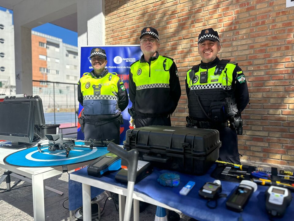 Policía Local se forman con drones. Fuente: Ayto. de Huelva