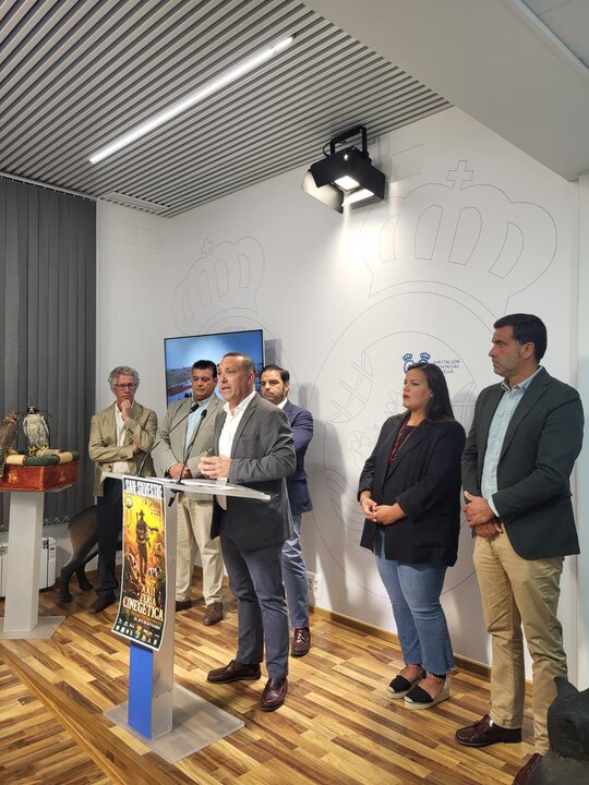 José Alberto Macarro en la presentación de la Feria Cinegética. Fuente: Diputación dee Huelva