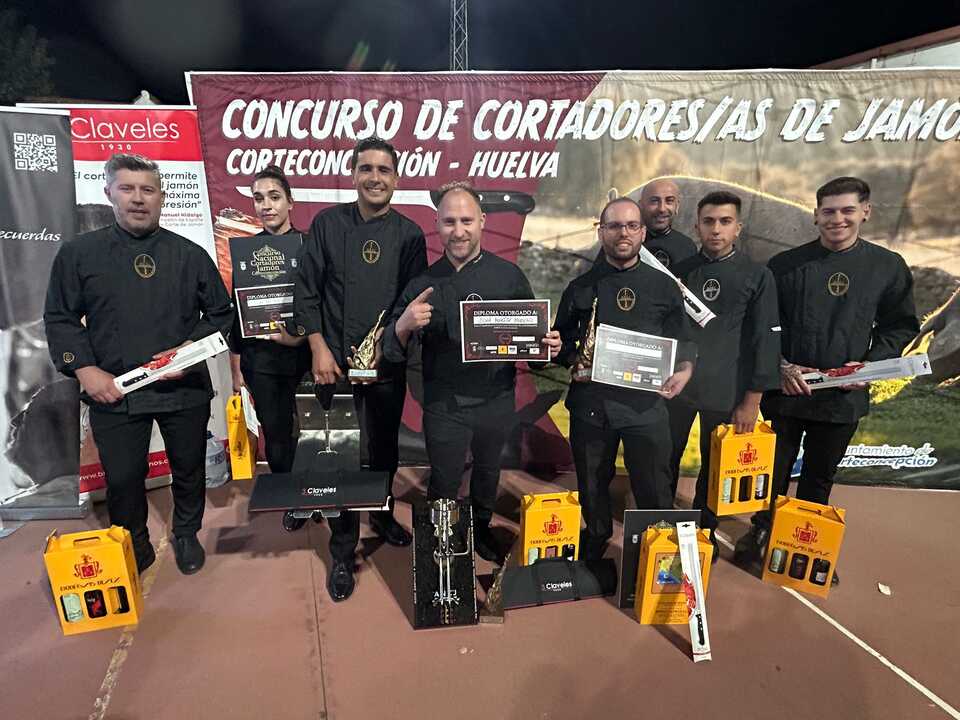 Participantes del Concurso Nacional de Cortadores de Jamón