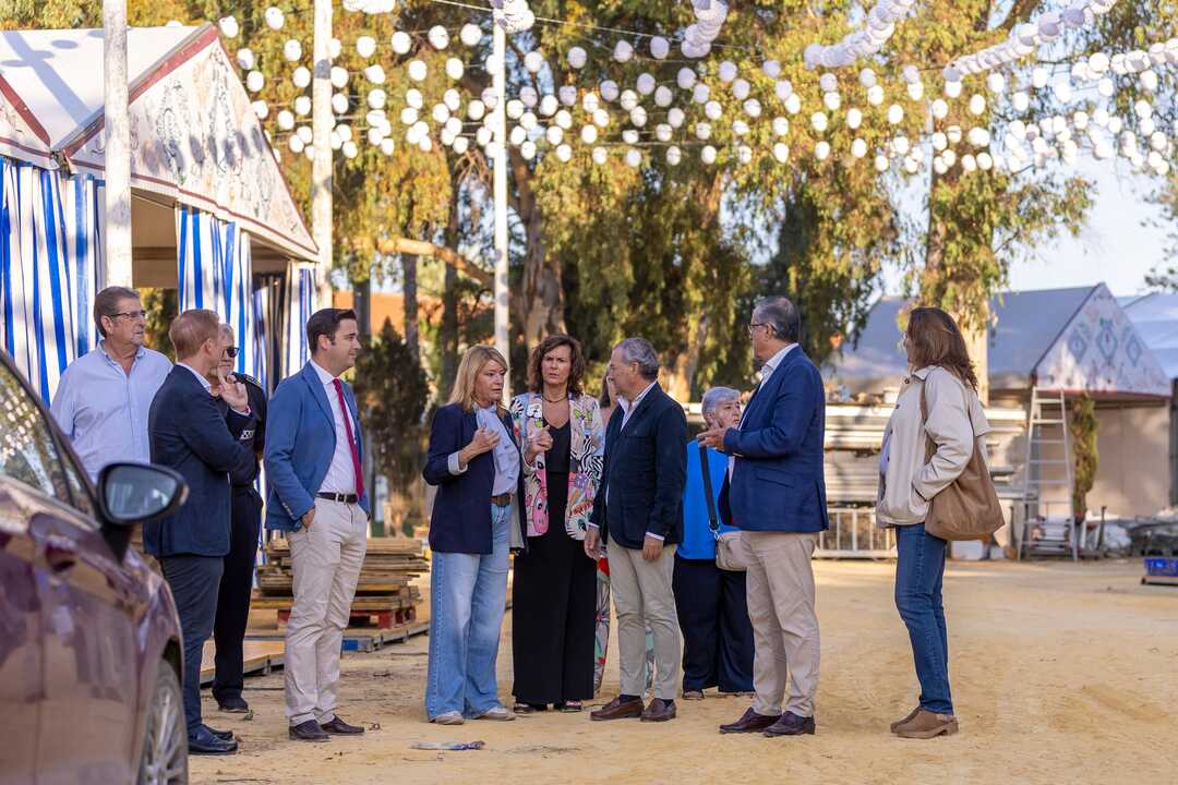 Pilar Miranda en el recinto de la Feria