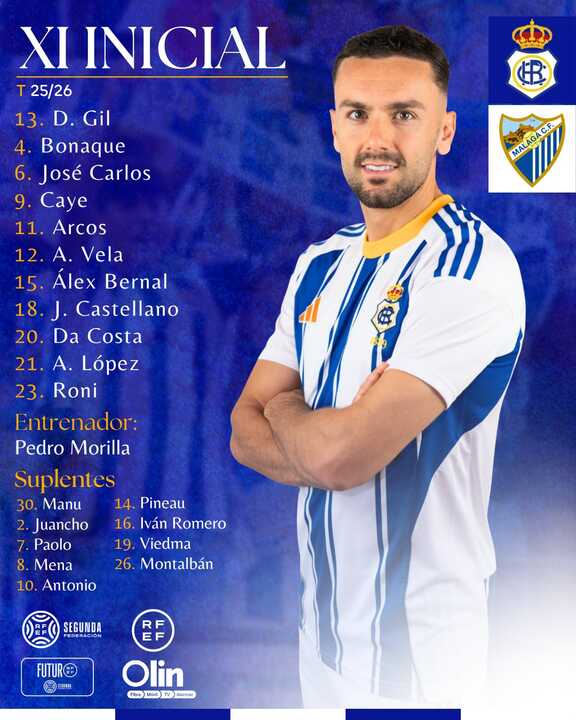 Alineación Recreativo de Huelva. Fuente: X Recreativo