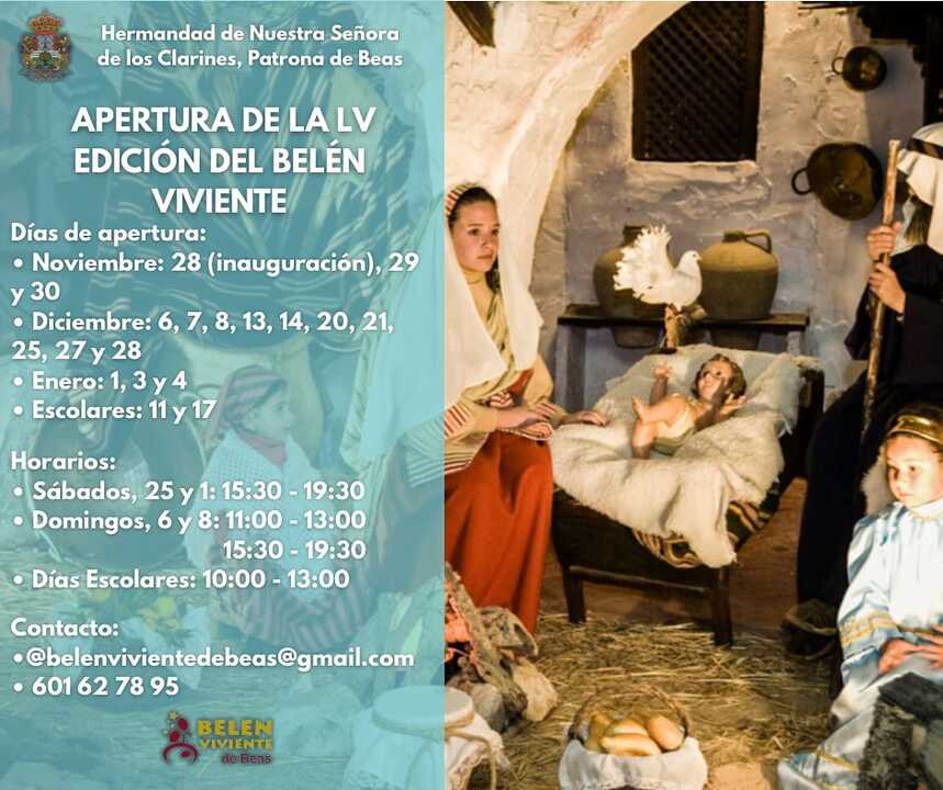 Horarios Belén Viviente 2025