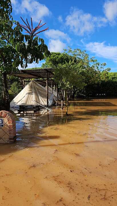 Camping Playa de Mazagón tras el temporal. Fuente: Facebook Camping Playa de Mazagón