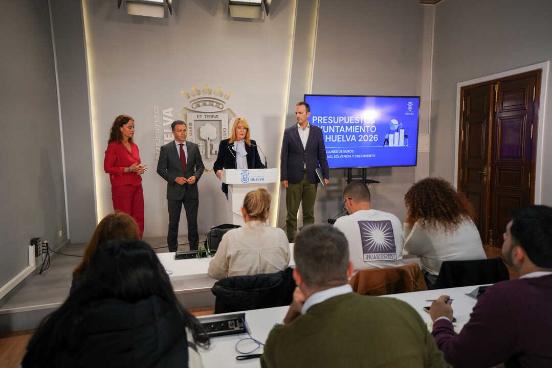 Presentación de los presupuestos 2026. Fuente: Ayuntamiento de Huelva