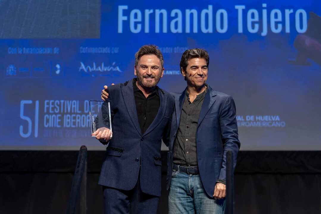 Fernando Tejero recibe en el Gran Teatro el Premio Ciudad de Huelva. Fuente: Ayto. Huelva