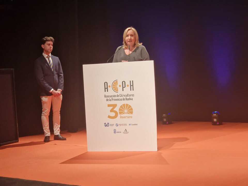 La viceconsejera en el acto de la Asociación de Citricultores de la provincia de Huelva