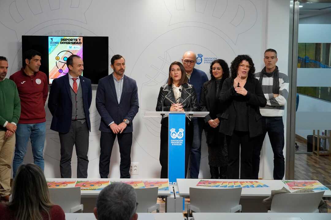 Teresa Herrera en la presentación. Fuente: Diputación de Huelva