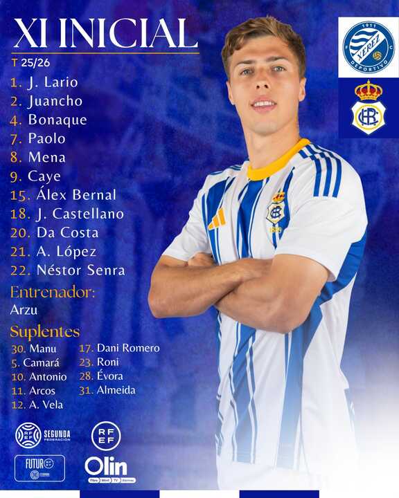 Once inicial del Decano. Fuente: X Recreativo de Huelva