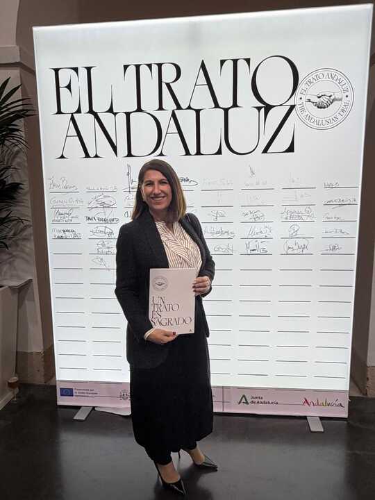 Teresa Herrera durante la presentación. Fuente: Facebook Teresa Herrera