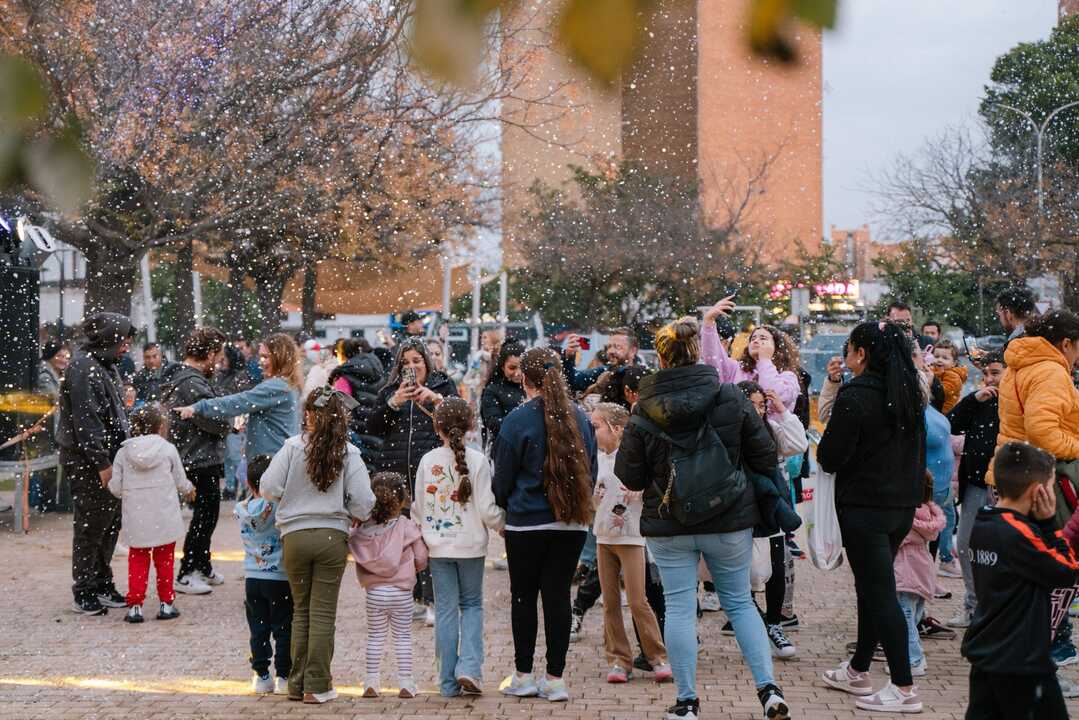 Primera nevada en el barrio de La Orden. Fuente: Ayto. Huelva