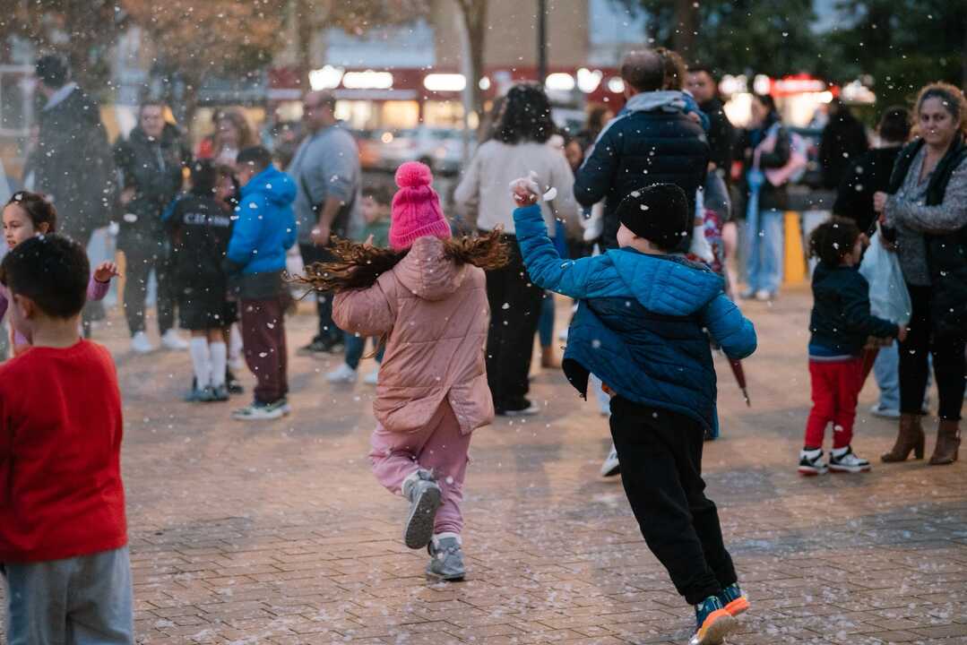 Primera nevada en el barrio de La Orden. Fuente: Ayto. Huelva