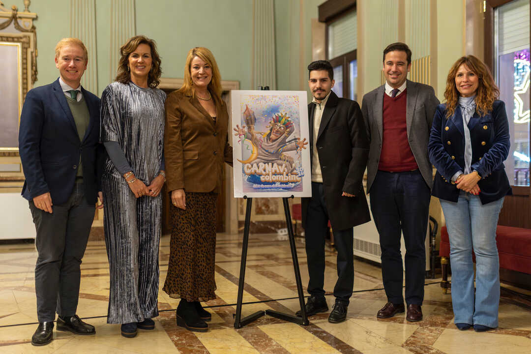 Cartel oficial para el Carnaval Colombino 2026. Fuente: Ayto. Huelva