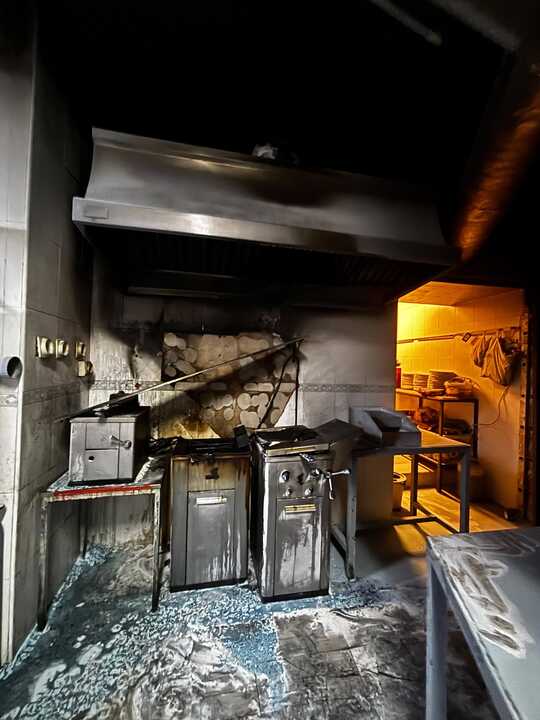 Así quedó el restaurante