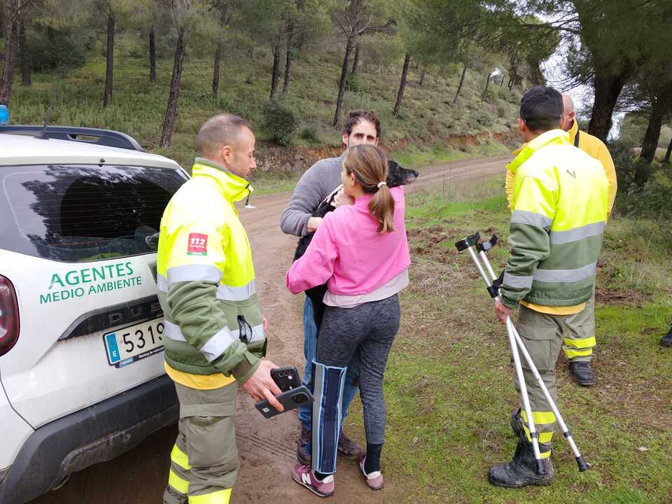 Encuentran a Boro con vida. Fuente: X INFOCA