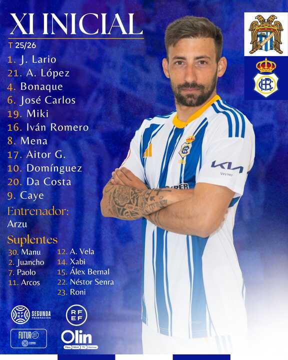 Once inicial del Decano. Fuente: X Recreativo de Huelva